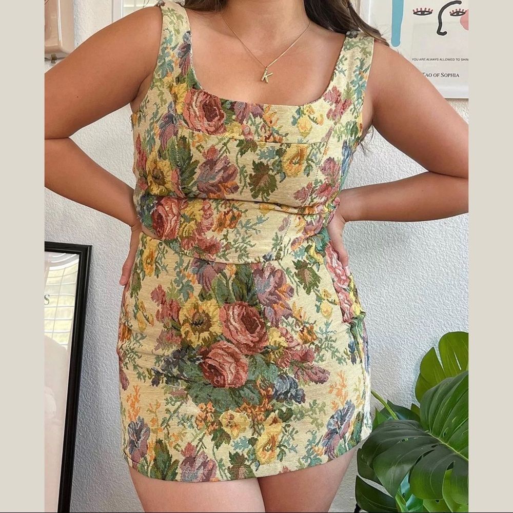 Vintage Two Piece Floral Set